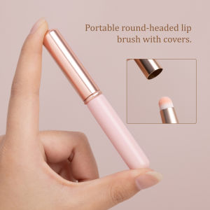 [Ready Stock+COD] Professional Llip Brush With Lid Lip Halo Dye Brush Portable Lipstick Brush Cosmetic brush Round Head Concealer Brush Makeup Brush
