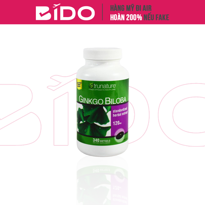 [Hàng USA] Bổ não Trunature GINKGO Biloba 120mg (340 viên) Thực phẩm