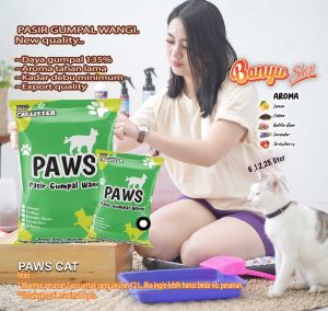 12 LITER PASIR PAWS-UNTUK KUCING-KUALITAS IMPOR-HARGA
