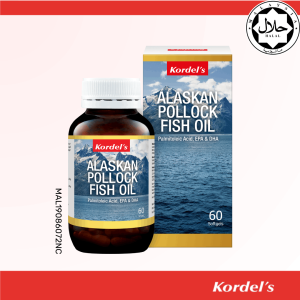 Kordels Alaskan Pollock Fish Oil AlaskOmega Omega-3 EPA 348mg DHA 116mg Omega-7 420mg Wild Alaskan Pollock
