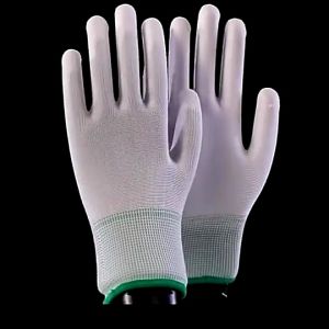 12pairs Labor Protection Anti Static Electronic Working Gloves PU Coated Nylon Antiskid Breathable
