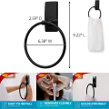 3M Command Bathroom Matt Black Series Shower Caddy Towel Ring Towel Bar. 