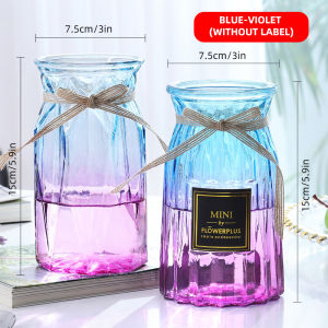 Lọ thủy tinh nâu Châu Âu bình trang trí nhà cửa bình trong suốt (không nhãn vuông)