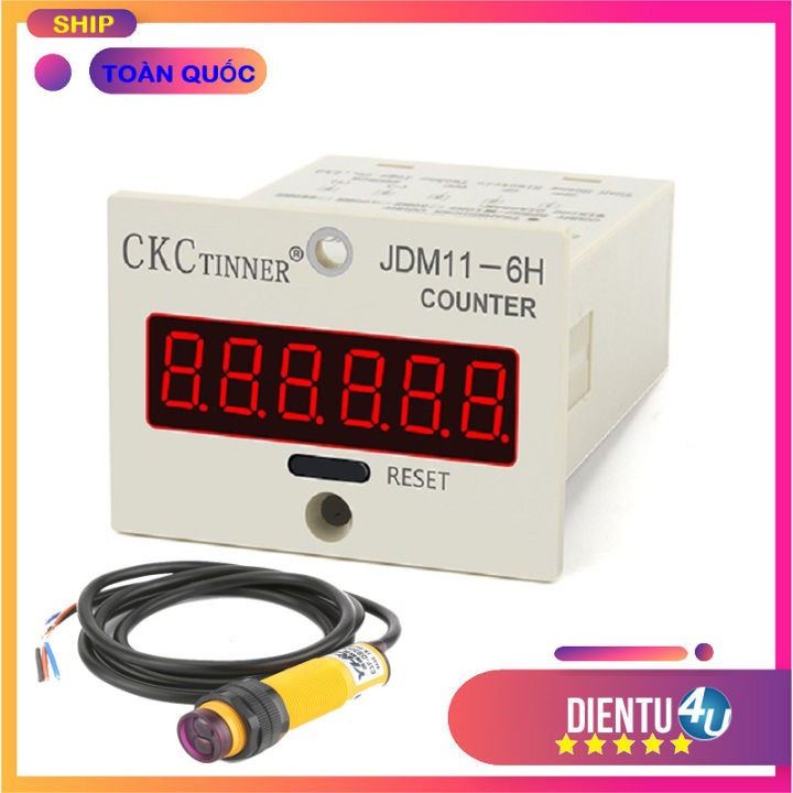 Bộ Đếm Sản Phẩm, Đếm Lượt Ra Vào Dùng Cảm Biến Khoảng Cách JDM11-6H ...