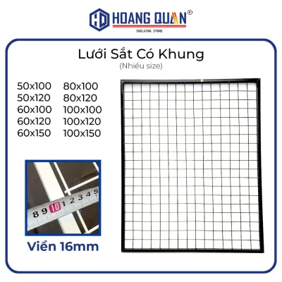 Khung Lưới Sắt Size Lớn 100x100 100x120 100x150 Lưới Ô Vuông Treo Phụ Kiện Trang Trí Bán Hàng