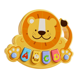 Baby First Piano Toy Cartoon Educational Instrument ABS Safe Material Multifunctional Music Modes Lightweight Travel Friendly Design