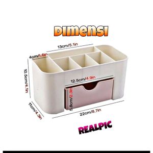 PROMO (BISA COD) RAK KOSMETIK PLASTIK / ORGANIZER BOX / TEMPAT PENYIMPANAN STASIONARY MULTIFUNGSI / RAK PERALATAN MAKE UP / RAK ALAT TULIS