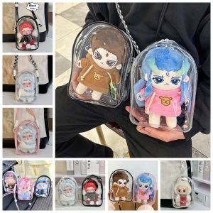 huiheyu keychain rings keychain hook ring keychain string ring for keychain Labubu Crybaby NeZha Labubu Clear Outdoor Doll Bag With Keychain Skullpanda Doll Outdoor Doll Display Bag Dolls Crybaby Doll Storage Pouch Doll Accessories