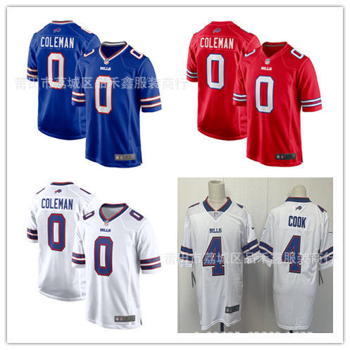 2025NFL Buffalo Bills Buffalo Bills Ball uniform 0# Coleman Men's Rugby