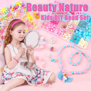 Beauty Baby Girl DIY 420PCS Bead Set Kids Toy Girls Mix Color Spacer Bead Bracelet Jewelry Making 24Grid
