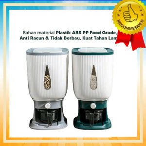 ( BEST SELLER ) Dispenser Beras Max.12kg Tempat Penyimpanan Beras Serbaguna Kotak Wadah Beras Modern Rice Box