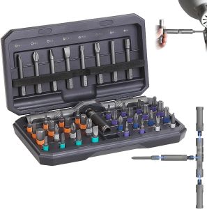 Magnetic Screwdriver Set 42 in 1 Multifunctional Screwdriver Set Home Repair Tools Set with Detachable T Ratchet Handle for Electronics Furniture Bicycle Computer