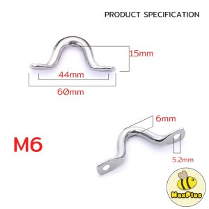 MaxPlus Stainless Steel Boat Yacht Ship Boats Saddle Clip Handle Doorknob Wire Eye Ring Hook