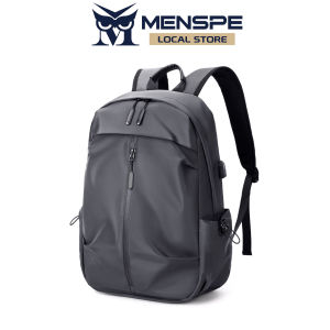 MENSPE กระเป๋าสะพายผู้ชายกระเป๋าเป้สะพายหลังผู้ชายกระเป๋าเป้แล็ปท็อปกระเป๋าเป้สะพายหลังชาร์จยูเอสบีกระเป๋านักเรียนเดินทางลำลองเป้สะพายหลังสีทึบ Dacron กระเป๋าซิปน้ำหนักเบากระเป๋ากันน้ำความจุสูงสำหรับผู้ชายผู้ชาย