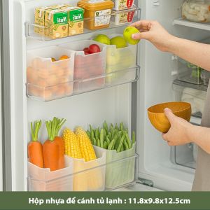 Hộp nhựa đựng thực phẩm tủ lạnh Hộp trữ đông bảo quản rau hoa quả mì đồ ăn nhựa an toàn sức khoẻ - LAZYL