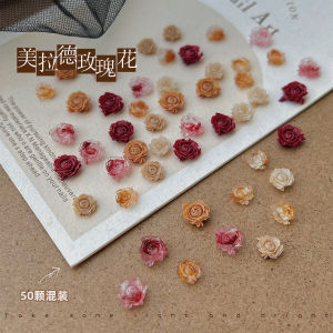 Hoa Hồng Nhựa Trang Trí Móng Set 50pcs Trang Trí Móng [DỤNG CỤ TRANG TRÍ NAIL]