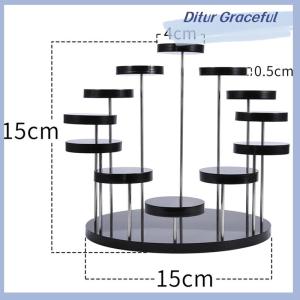 Ditur ที่วางคัพเค้กแบบอะคริลิคสำหรับวางเครื่องประดับชั้นวางเค้กขนมหวานของตกแต่งงานปาร์ตี้