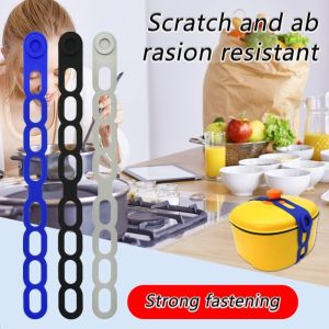UNMEGONI Silicone Pot Lid Elastic Band Adjustable Reusable Lunch Box Strap Quality Box Fixing Strap Kitchen