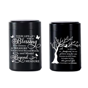 Elegant Butterfly Tree Design Stainless Steel Mini Urn Pet Memorial Container For Cremation Ashes Preservation