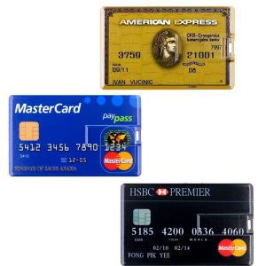 ♥【FREE】COD+100% original authentic Master HSBC Credit Card Usb Flash Drive 4GB 8G 16GB High Quality Pendrive 32GB 64G 128GB Pen Drive 256GB Memory Card Flash Drive