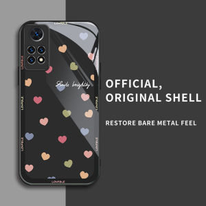สำหรับ Xiaomi Redmi Note 11 4G เคสศัพท์ป้องกันการตกที่มีหัวใจเล็กๆ มากมาย สไตล์ทันสมัย