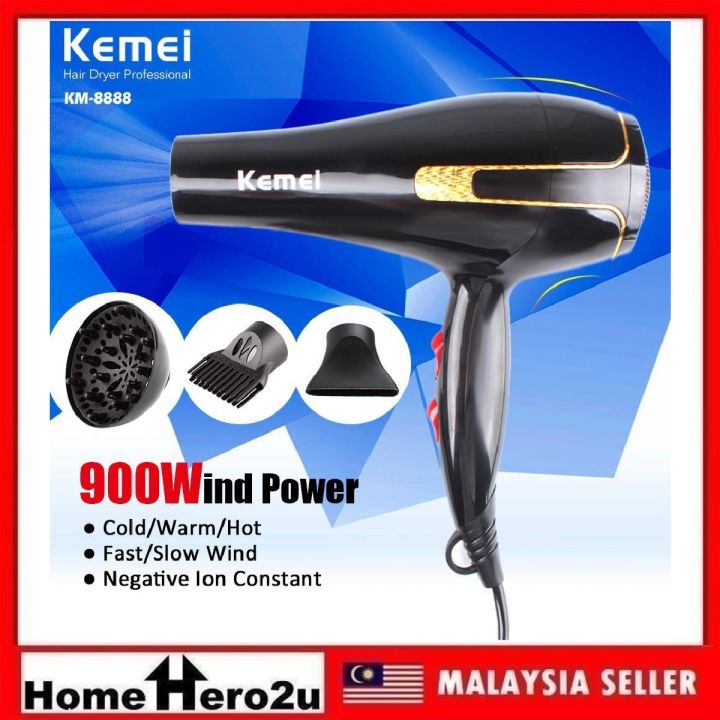 Kemey / Kemei KM-2376 (2 in 1) Hair Dryer 3000W Powerful Professional ...