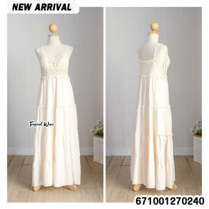 Maxi Dress ชุดเดรสสายเดี่ยวถักโครเชต์ by tropicalwear