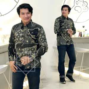 kemeja batik pria lengan panjang trbaru motif as