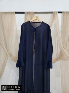 Naira - Kanaya long outer - Kanaya trend - Long cardi - cardigan - Long outer - Terbaru murah - Cardigan jet black - Viral - Luaran