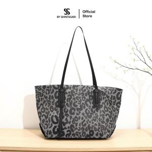 Nudie Bag Tas Wanita Kuliah Tas Ngantor Tote Bag Tas Import Motif Leopard Ukuran 32 X 6 X 27cm