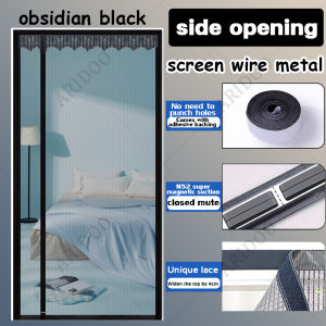 【Dlamond wire materlal】New Upgrades magnetic screen door curtain Full magnetic stripe magnetic curtain door Encryption mosquito net for door with magnet Anti-mosquito ventilation screen doors for house Easy to install