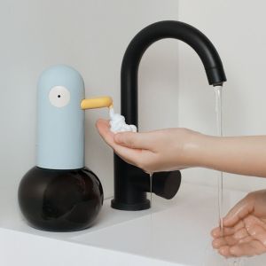 GIGBM Automatic Induction Automatic Soap Dispenser Foam Rechargeable Electric Foam Dispenser 2 Speed Cute Duck Smart Hand Sanitizer Bathroom
