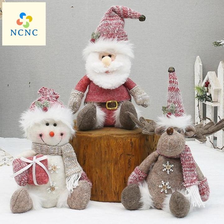 NCNC Nai sừng tấm Búp bê người tuyết Giáng sinh Lễ hội Đỏ Trang trí búp ...