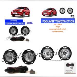 Fog Lamp Lampu Kabut Lampu Tembak Bumper Depan Toyota Etios Valco 2011-2016 Harga Sepasang Complete