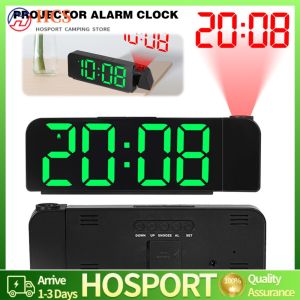 Smart Projection Alarm Clock with Brightness Control for Bedroom and Workspace Decor Digital Bedside Clock with Snooze and Night Light Features