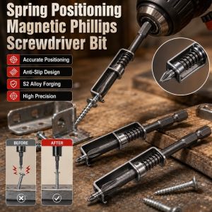 Screwdriver Bits Cross Head Durable Magnetic Spring Locator High Hardness For Home Repair/Machinery Maintenance/ Users