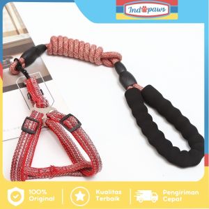 Indopaws Tali Tuntun Untuk Badan Anjing Kucing Besar Bahan Tebal - Pet Harness Dog Cat - Tali Harness Anjing Kucing - Tali Tuntun Hewan/Anabul Big Size