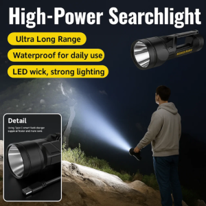 Flashlight Strong Light Rechargeable Super Bright Outdoor Super Long Endurance Long-Range Home Searchlight LED Rechargeable Lighting Mining Lamp超亮户外探照灯