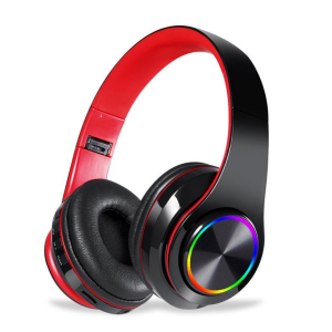 COD Headphone Bluetooth Headset Musik Gaming Dengan Lampu LED Dan Mikrofon Suara HIFI Bass Mantap
