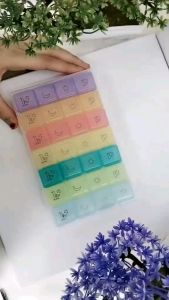 Kotak Ubat 28 Petak/28 Slots Medicine Pill Box Weekly 7 Day | Kotak Pill l Travel Pill Storage