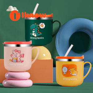 I know Stainless steel Childrens Milk Cup With Graduated Double-layer Straw Cup (250ML)