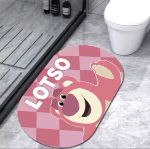 SHT พรมเช็ดเท้า พรมเช็ดเท้าห้องน้ำ พรมปูพื้น ด้านล่างเป็นยางกันลื่น นิ่ม ซับน้ำได้ดี เมมโมรี่โฟม สบายเท้า ขนาด 60*40