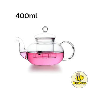 MaxPlus 400 ml 600 ml Heat-resistant Glass Tea Set with Filter Tea Pot Transparent Teapot