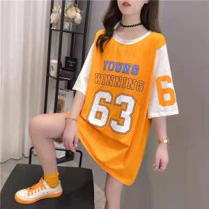 haohan shop เสื้อยืดแฟชั่นผู้หญิงลายทางแขนสั้นคอกลม เนื้อผ้าดีใส่สบาย! New Fashion womens #HAN SY SOCIETY