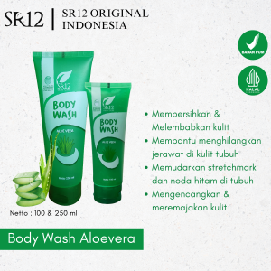 BODY WASH SR12 / SABUN PENCERAH TUBUH / SABUN LIDAH BUAYA DENGAN BULIR SCRUB / BADAN WANGI HARUM