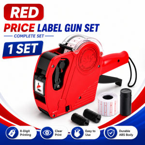 10 Rolls Price Label Paper 21x12mm for Price Gun White Retail Pricing Stickers with Red Lines Clear Print Smooth Feed Labels for Grocery Store Sari-Sari Shop Supermarket Warehouse Clothing and Small Business