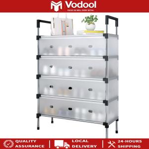 Compact Shoe Rack with Metal Frame Multi-Tier Shoe Storage for Small Spaces and Closets