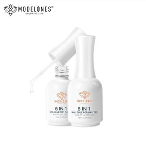 Modelones 6 In 1 Nail Glue 15ml Blooming Gel Nail Strengthener Extension Gel Peel Off Easily Glue