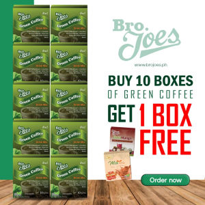BUY 10 BOXES Green Coffee GET 1 FREE BOX | Slimming Coffee Drink Mix | BRO JOES | 10 sachets per box