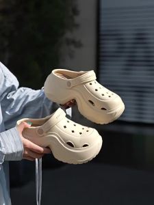 Flat-Soled Perforated Shoes For Summer Outdoor Wear 2026 New Model Closed-Toe Comfortable EVA Thick-Soled Non-Slip Sandals